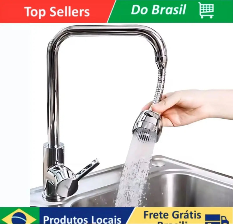 Extensor Articulado com Arejador para Torneiras 360° – Praticidade e Economia na Sua Cozinha! 💦✨