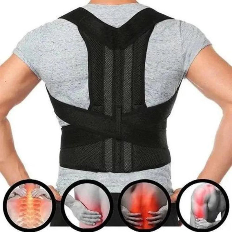 Corretor Postural Reforçado Unissex – Suporte Lombar e Alívio de Dores para uma Postura Perfeita!💪✨