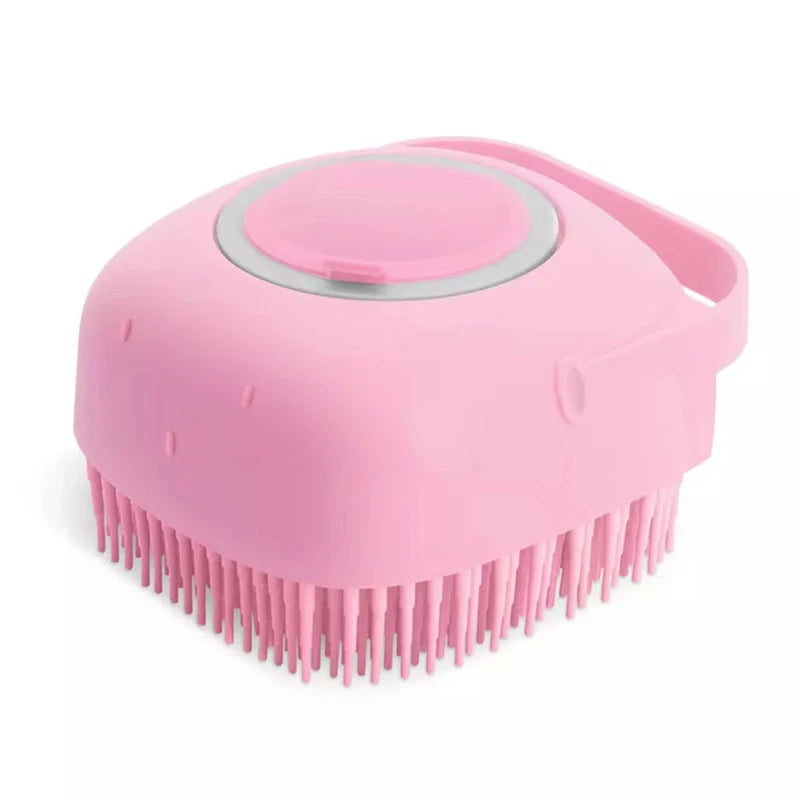 Pet Dog Cat Bath Brush 2-in-1 Pet SPA Massage Comb Soft Silicone Pet Shower Hair Grooming Cmob Dog Cleaning Tool Pet Supplies