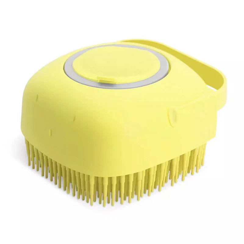 Pet Dog Cat Bath Brush 2-in-1 Pet SPA Massage Comb Soft Silicone Pet Shower Hair Grooming Cmob Dog Cleaning Tool Pet Supplies