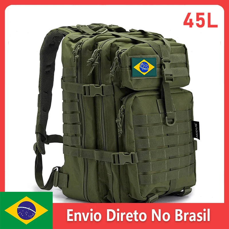 Mochila Tática Militar Impermeável 50L – A Aventura Começa com a Mochila Certa! 🎒🌍