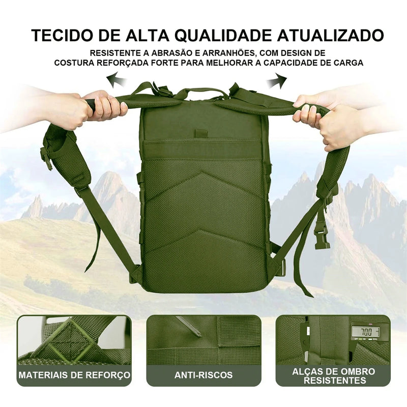 Mochila Tática Militar Impermeável 50L – A Aventura Começa com a Mochila Certa! 🎒🌍