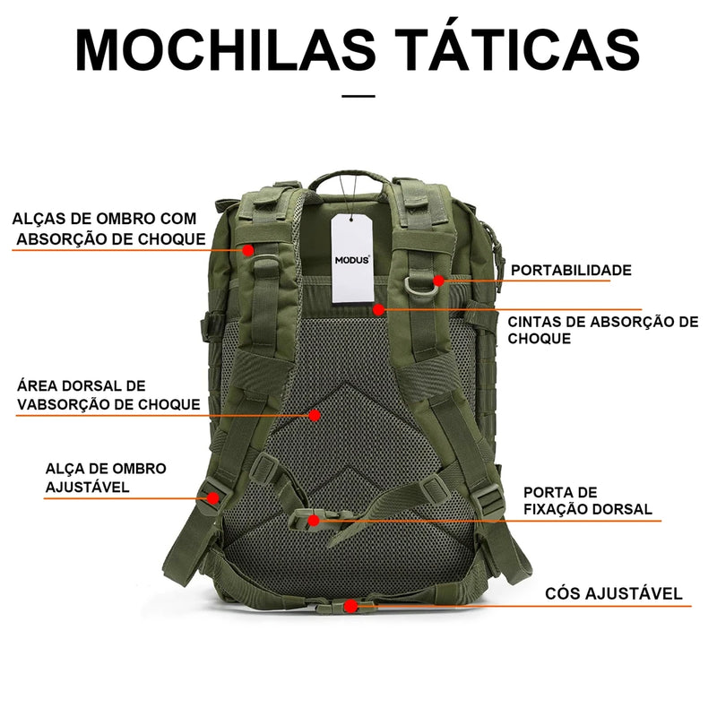 Mochila Tática Militar Impermeável 50L – A Aventura Começa com a Mochila Certa! 🎒🌍