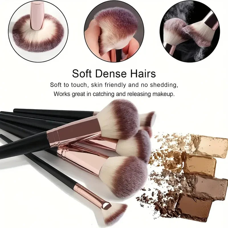 Kit de Pincéis de Maquiagem Profissional – 3 a 20 Peças para um Look Perfeito!