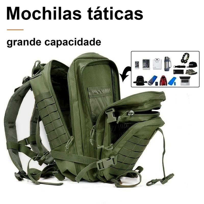 Mochila Tática Militar Impermeável 50L – A Aventura Começa com a Mochila Certa! 🎒🌍